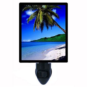 Beach. Tropical Decorative Photo Night Light.