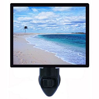 Paradise Island. Tropcial Decorative Photo Night Light.