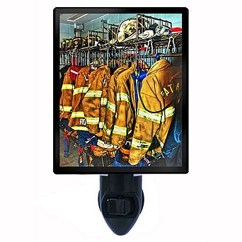 Firefighter Gear. Decorative Photo Night Light.