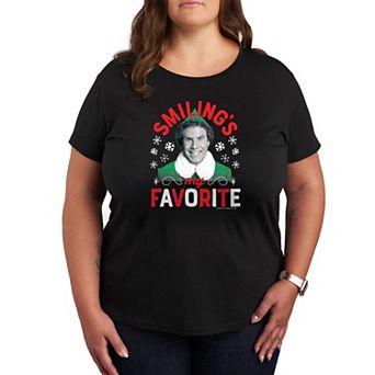Plus Size Elf Smiling's My Favorite Tee