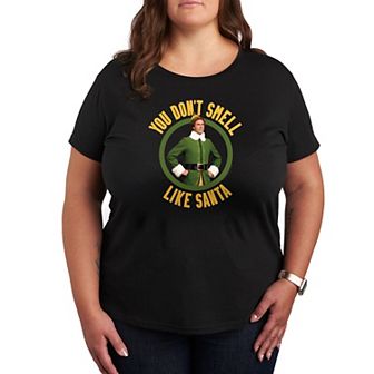 Plus Size Elf You Smell Like Santa Tee