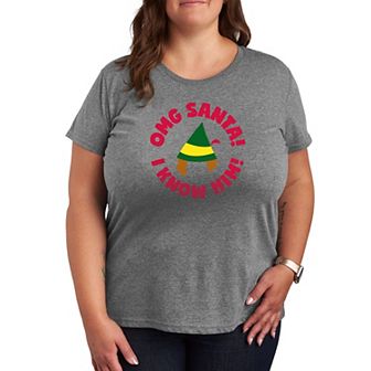 Plus Size Elf OMG Santa Tee