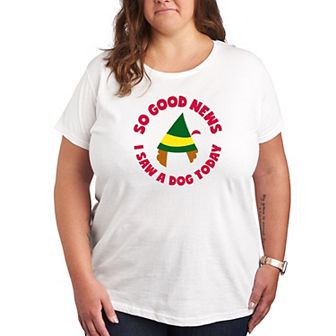 Plus Size Elf Saw A Dog Tee