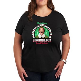 Plus Size Elf Singing Elf Tee