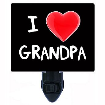 I Heart My Grandpa. Decorative Photo Night Light.