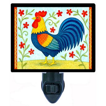 The Morning Herald Rooster Night Light Farmhouse Kitchen Décor with Vibrant Country Colors