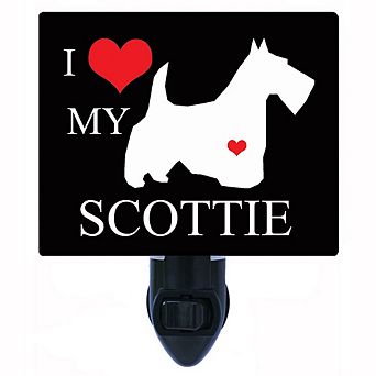 I Heart My Scottie. Dog Decorative Photo Night Light.
