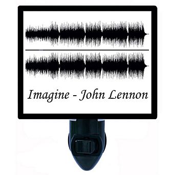 Imagine. Music Themed Decorative Photo Night Light.