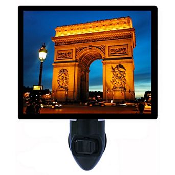 Arc De Triomphe At Night. France Decorative Photo Night Light.