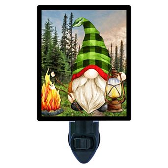 Gnome Decorative Photo Night Light. Camping Gnome.
