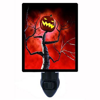 Pumpkin Tree. Halloween Decorative Photo Night Light.
