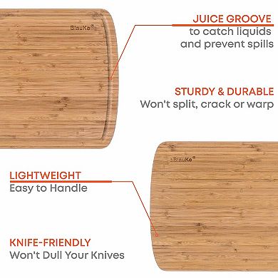 Large Wood Cutting Board for Kitchen - Butcher Block, Wooden Chopping Board, Serving Tray