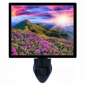 Mountain Pink. Decorative Photo Night Light.