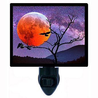 Blood Moon Silhouette. Moon Decorative Photo Night Light.