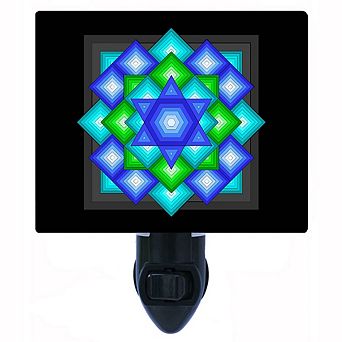 Star Quilt. Jewish Decorative Photo Night Light.