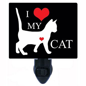 I Heart My Cat 2. Decorative Photo Night Light.