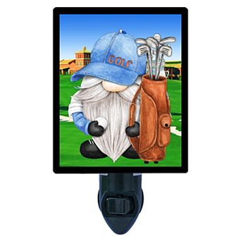 Gnome Decorative Photo Night Light. Golf Gnome.