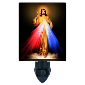 Divine Mercy Night Light Christian Religious Jesus Plug in Decorative Faith Home Light Insert