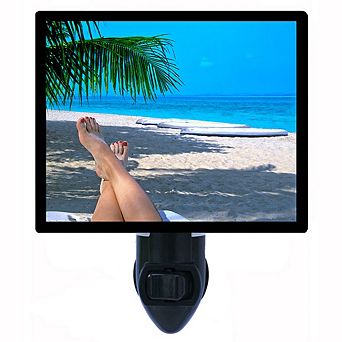 Beach Time. Decorative Photo Night Light.
