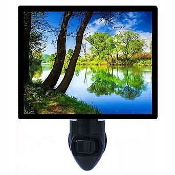 Forest River. Landscape Decorative Photo Night Light.