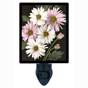 Decorative Photo Night Light. Organics Pastel Daisies.
