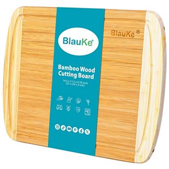 Large Wooden Cutting Board for Kitchen - Wooden Chopping Board with Juice Groove