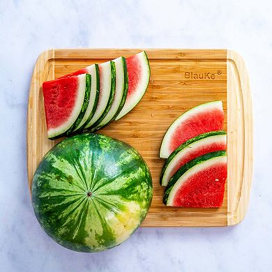 Large Wooden Cutting Board for Kitchen - Wooden Chopping Board with Juice Groove
