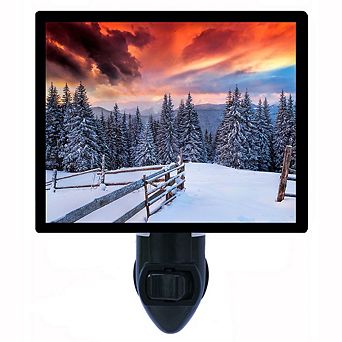 Mountain Landscape. Decorative Photo Night Light.