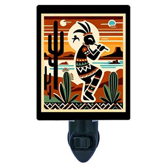 Southwest Kokopelli Night Light Native American Desert Decor Lamp + Free Insert