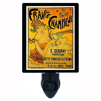 France Champagne. Vinrtage Kitchen Decorative Photo Night Light.