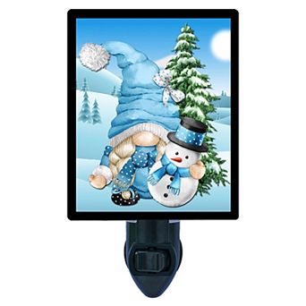 Gnome Decorative Photo Night Light. Feelin' Frosty Gnome.