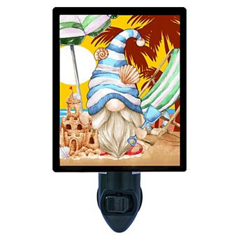 Gnome Decorative Photo Night Light. Beach Gnome.