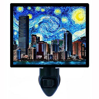 Miami Starry Night. Van Gogh Decorative Photo Night Light.