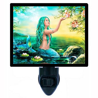 Mermaid Sunset. Fantasy Decorative Photo Night Light.