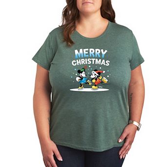 Disney's Mickey and Minnie Mouse Plus Merry Christmas Graphic Tee