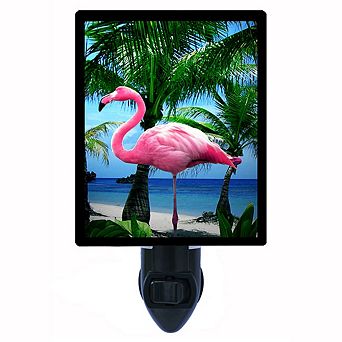 Flamingo. Tropcial Decorative Photo Night Light.