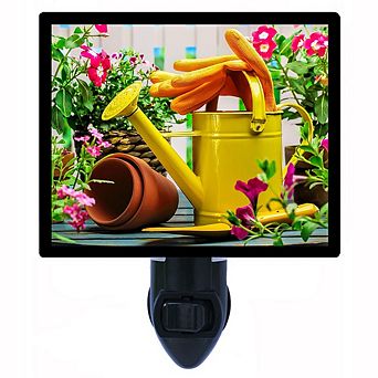 Watering Can. Gardening Decorative Photo Night Light.