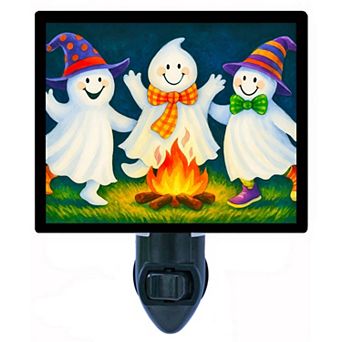 Spirited Trio Night Light Halloween Ghost Home Decor Lamp + Free Insert
