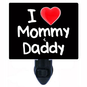 I Heart My Mommy And Daddy. Decorative Photo Night Light.