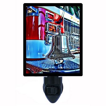 Firetruck Bell. Decorative Photo Night Light.