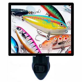 Lures. Fishing Decorative Photo Night Light.