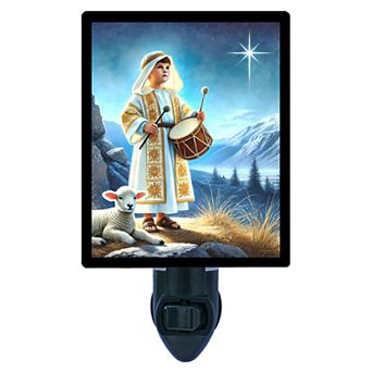 The Little Drummer Boy Night Light Christmas Nativity Scene with Star of Bethlehem + Free Insert