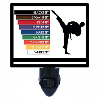 Karate Belts. Sports Decorative Photo Night Light.