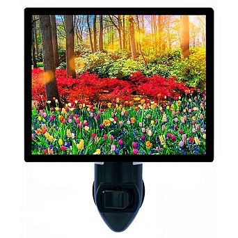 Spring Flowers. Decorative Photo Night Light.