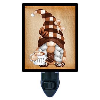 Gnome Decorative Photo Night Light. Coffee Gnome.