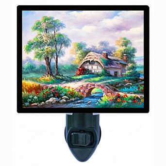 Decorative Photo Night Light. Country Cottage.
