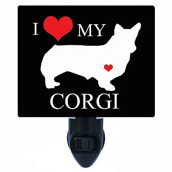 I Heart My Corgi. Dog Decorative Photo Night Light.