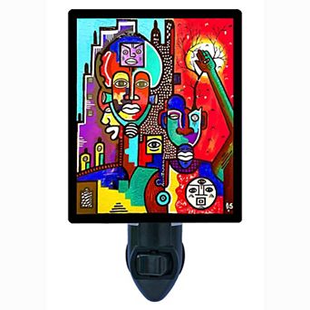 Decorative Photo Night Light. Abstract African Art.