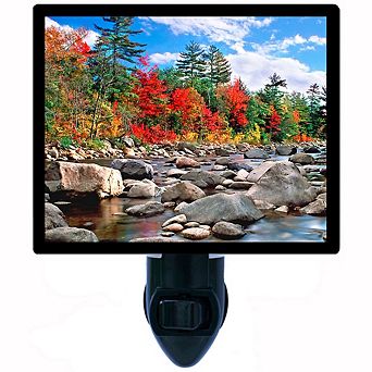 New England Fall Foliage. Landscape Decorative Photo Night Light.