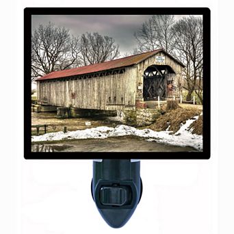 Decorative Photo Night Light. Mull Covered Bridge.